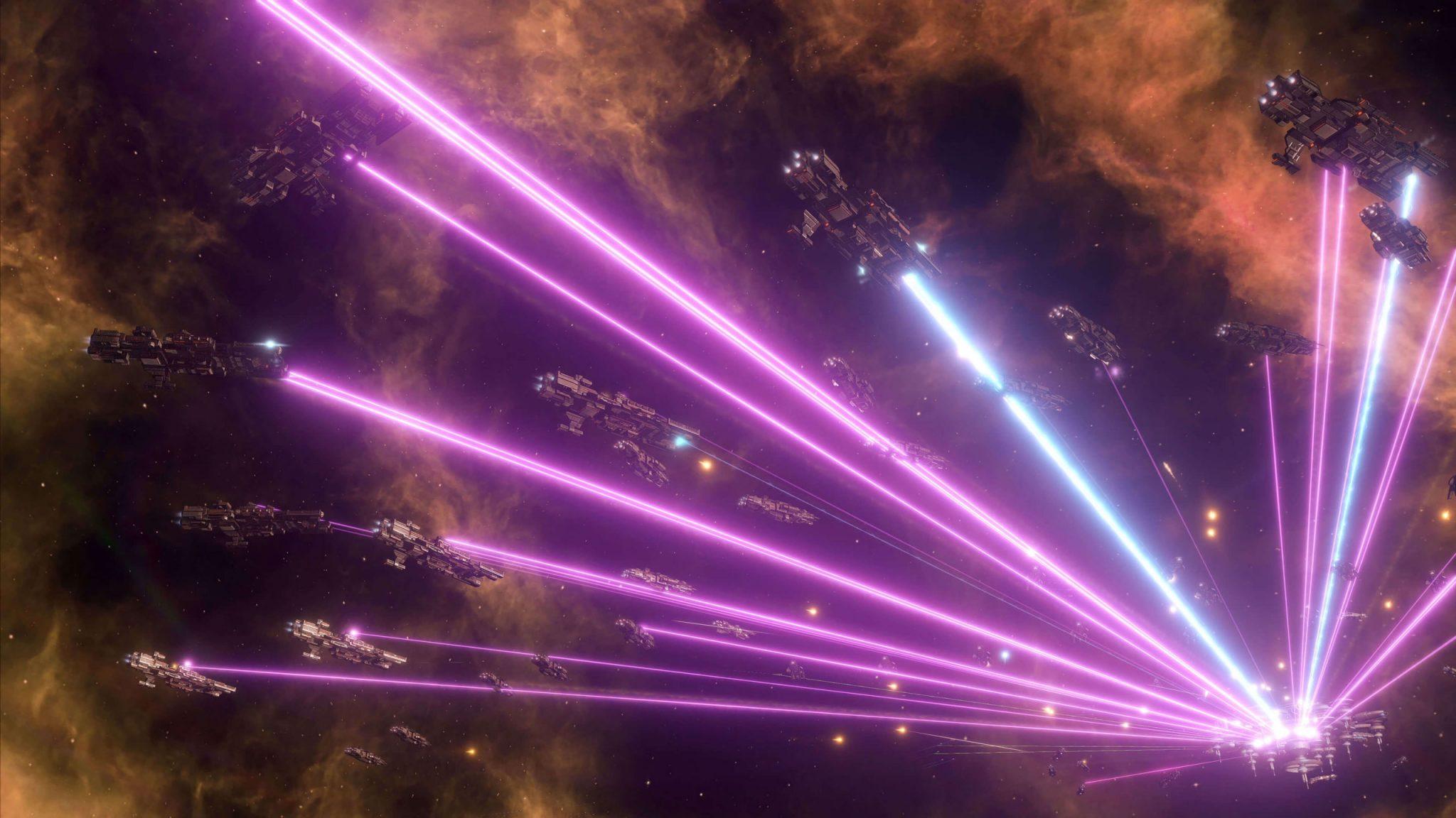 Stellaris starships going to war