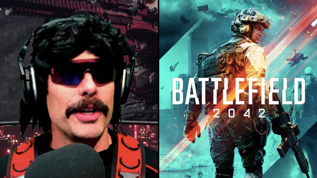 Dr Disrespect side-by-side with battlefield character