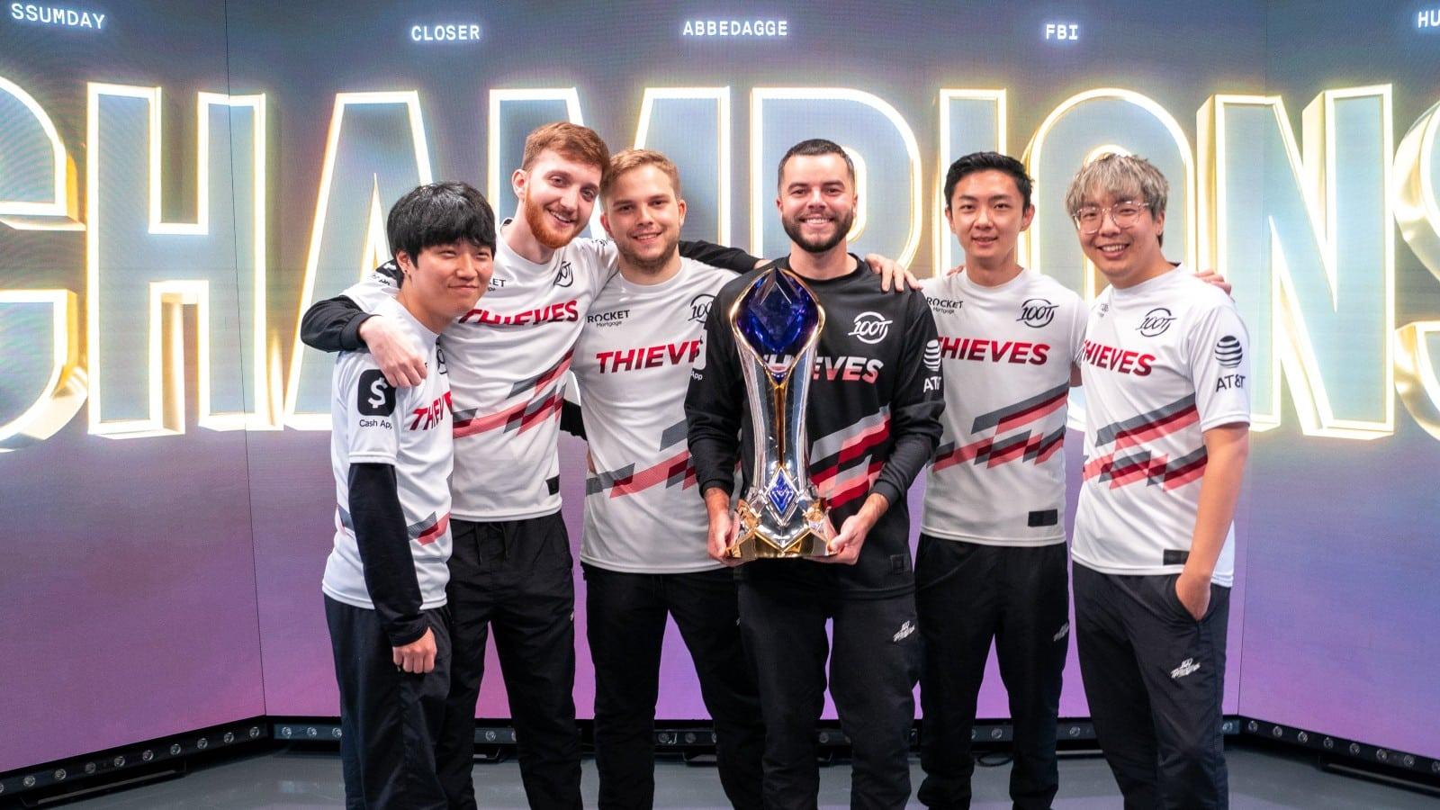 100 Thieves LoL team with CEO Nadeshot