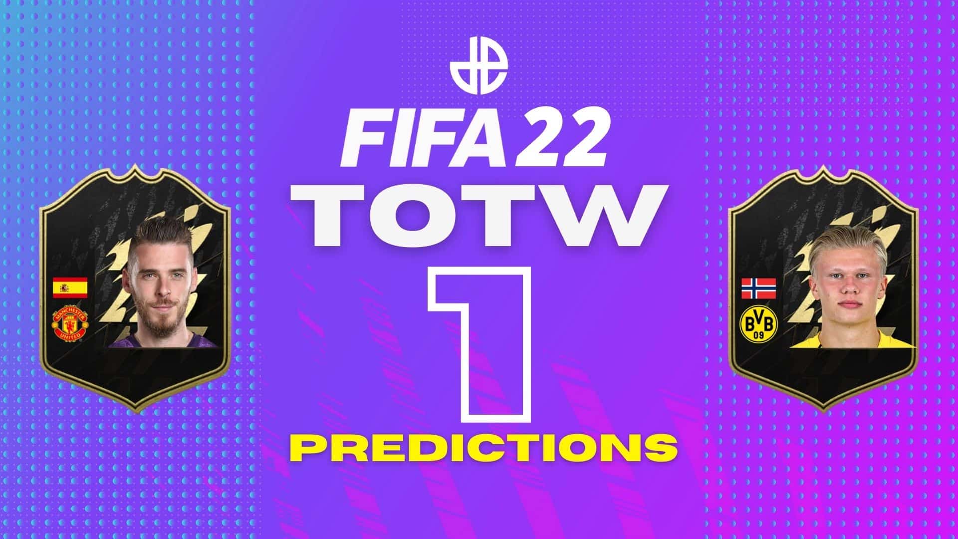 FIFA 22 TOTW cards for De Ge and Haaland
