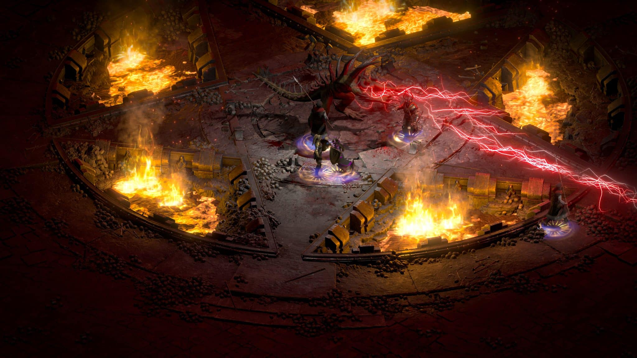 Diablo 2 Resurrected Diablo boss battle