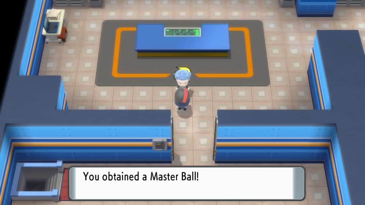 cyrus giving player a master ball in pokemon bdsp