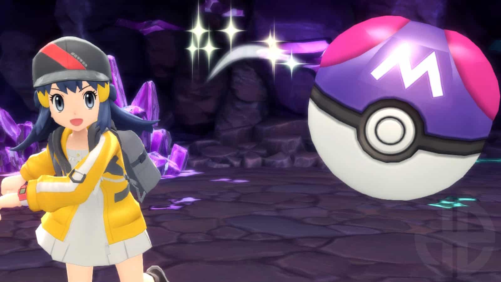 throwing a master ball in pokemon bdsp