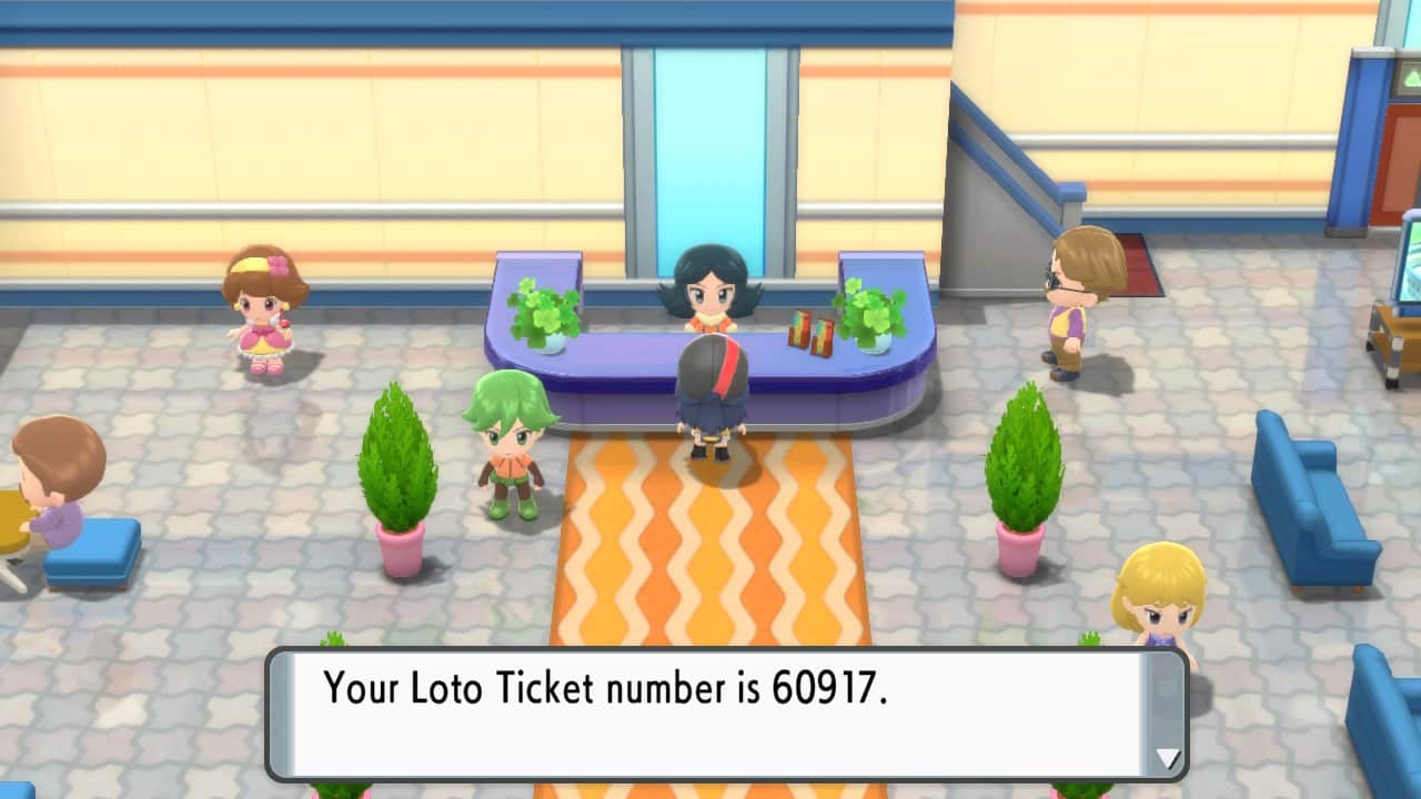 lottery corner in pokemon bdsp