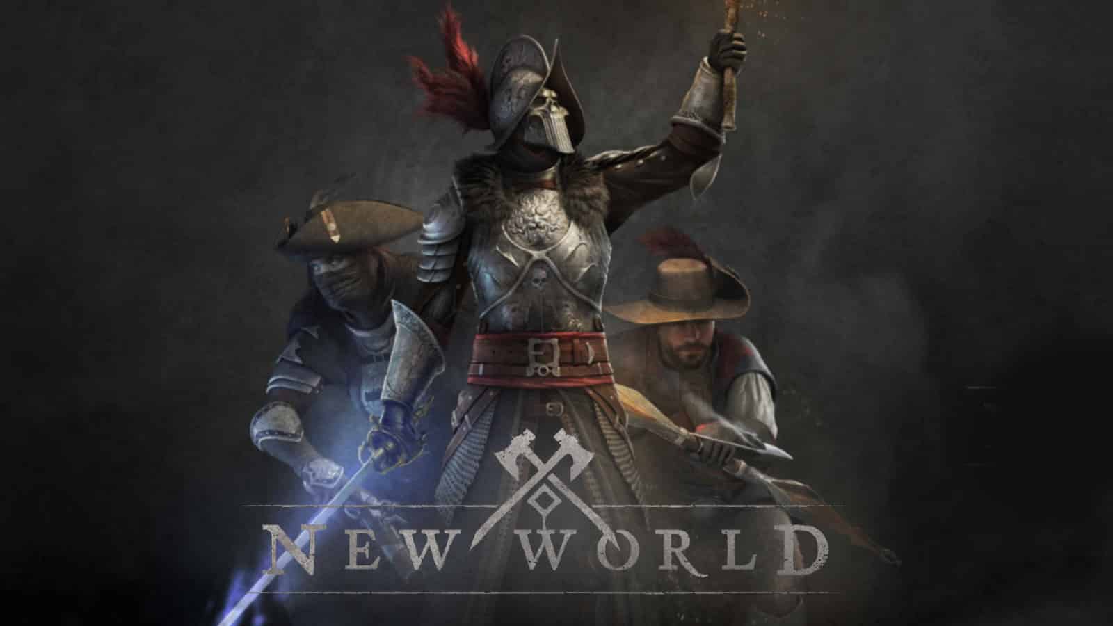 New World warriors on black and grey background