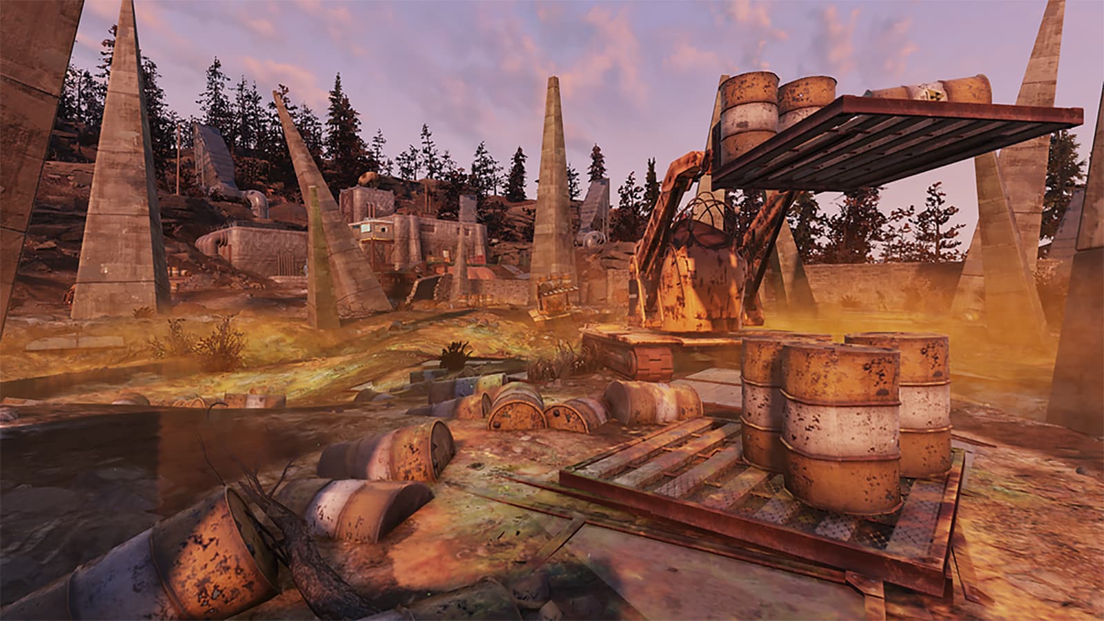 A screenshot of toxic waste in Fallout 76