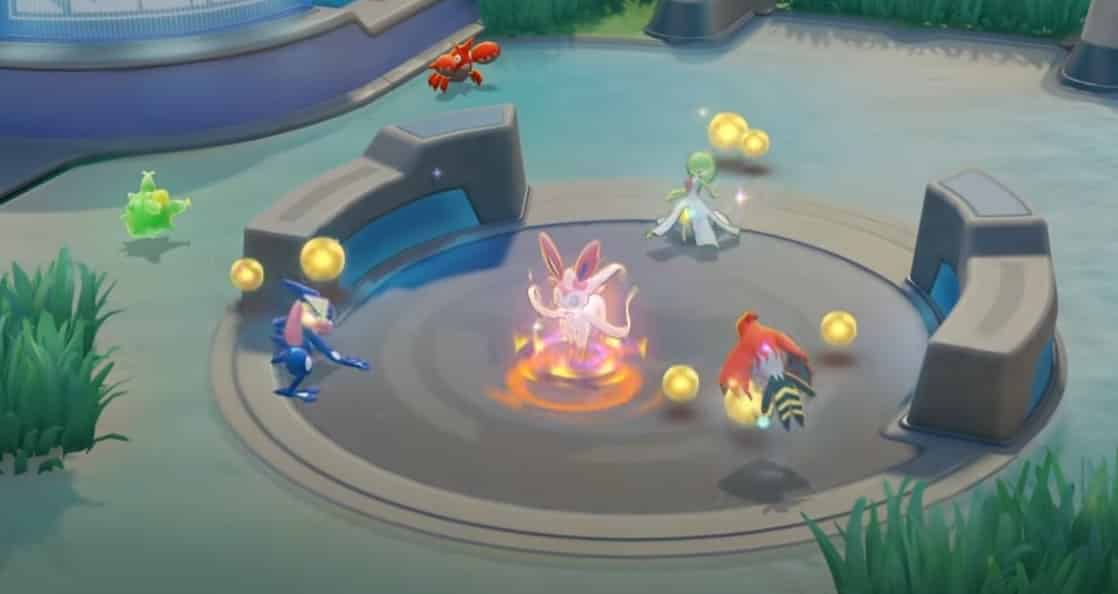 sylveon attacking in pokemon unite
