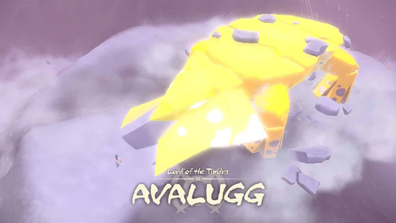 Pokemon Legends Arceus Frenzied Noble Avalugg screenshot.