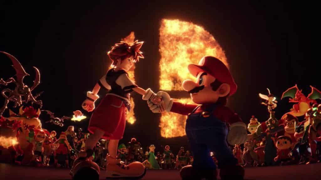 Sora and Mario in Smash Ultimate