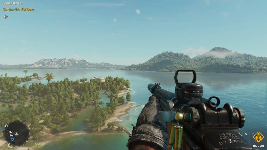 Far Cry 6 gameplay showing a vista