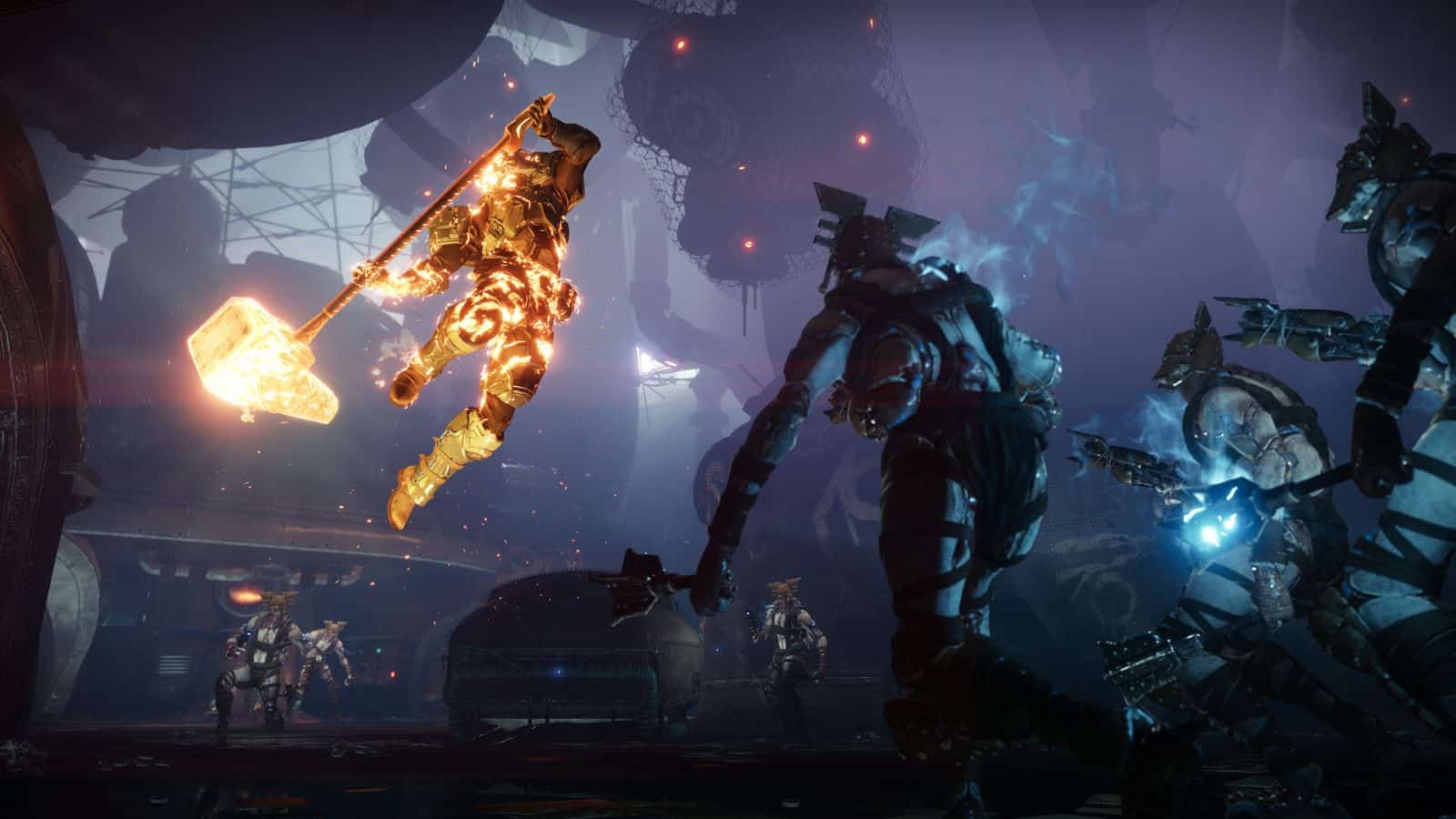 Destiny 2 Forsaken gameplay showing a Guardian battling the Scorn