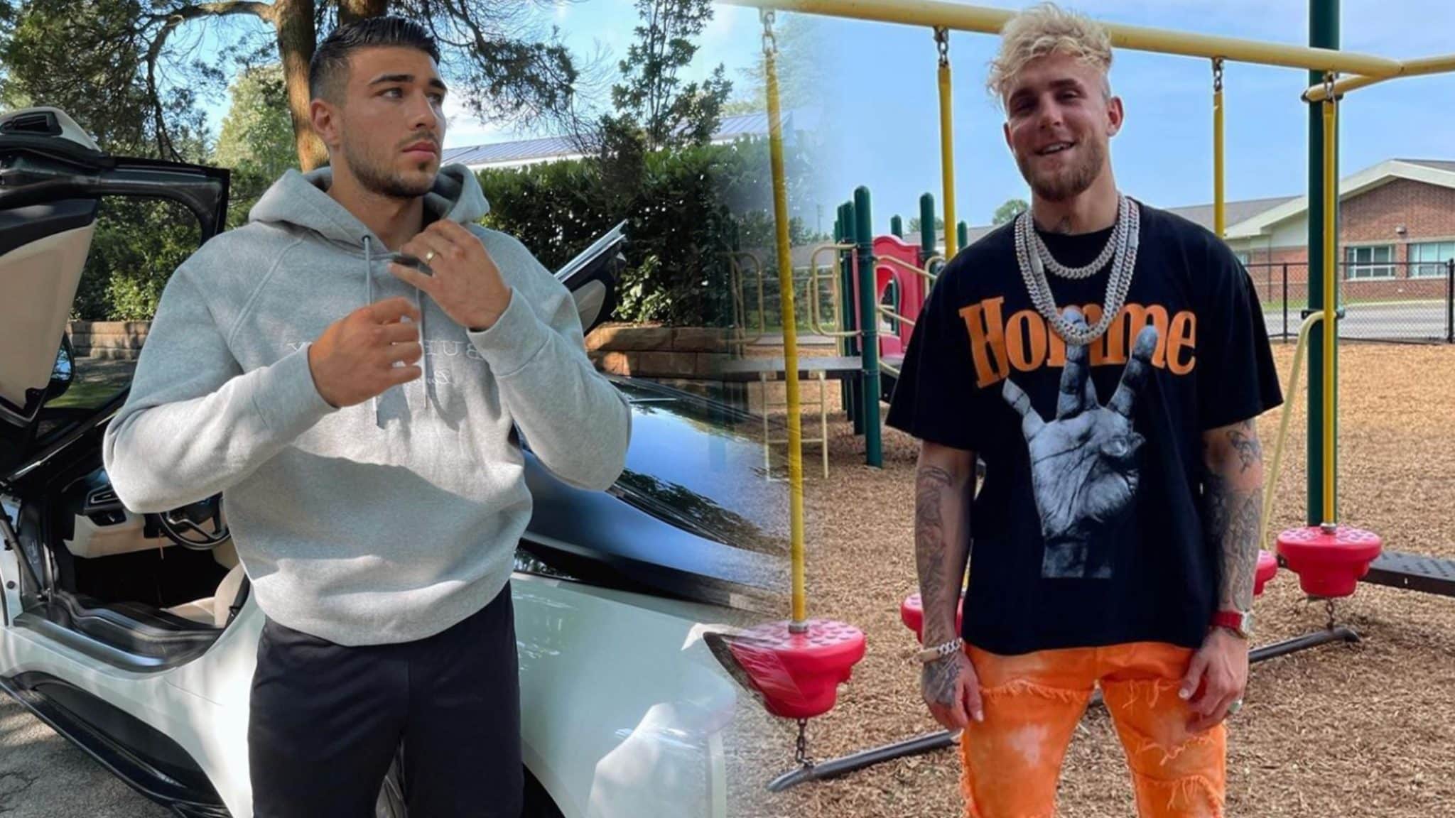 Tommy Fury and Jake Paul posing