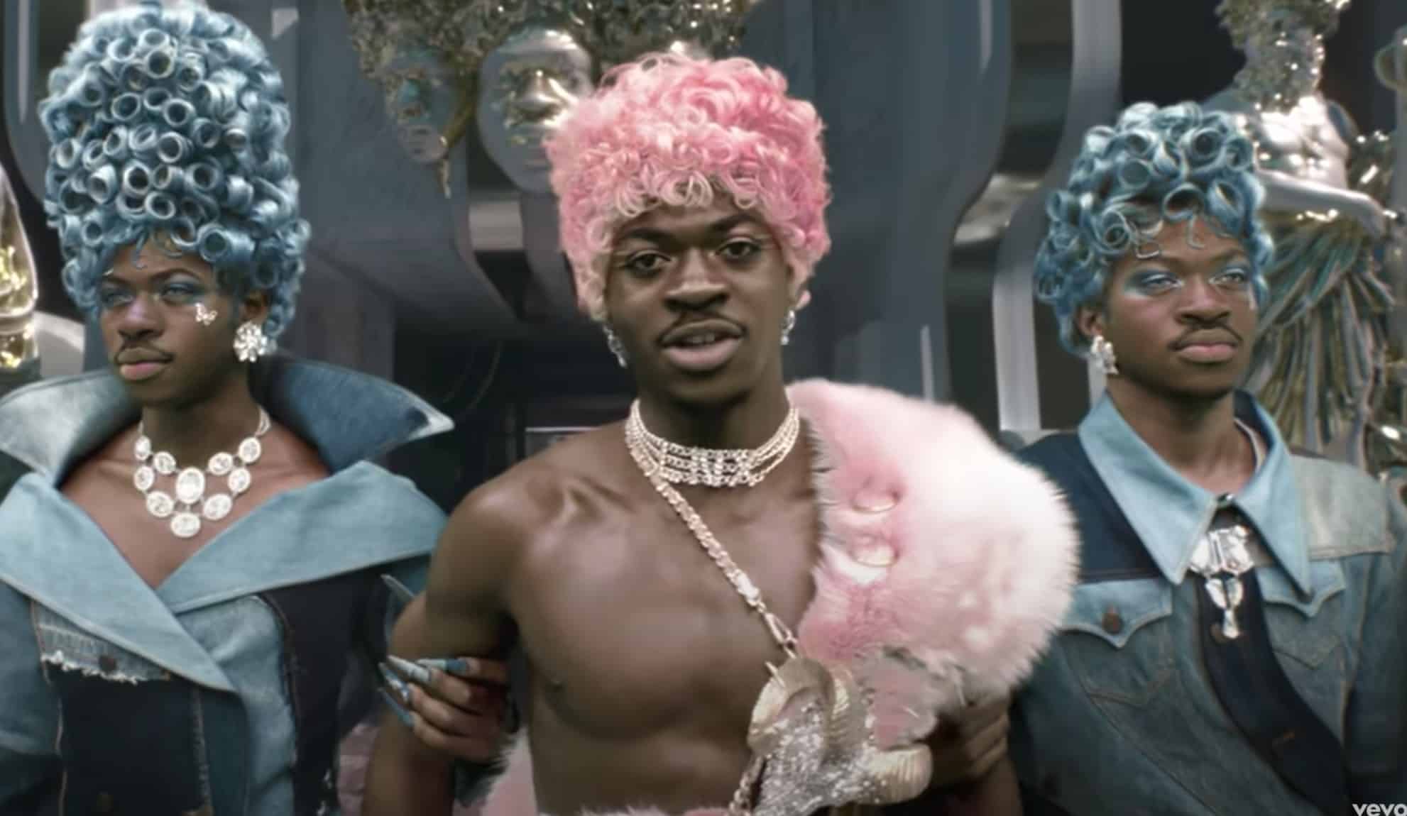 Lil Nas X in the music video for Montero