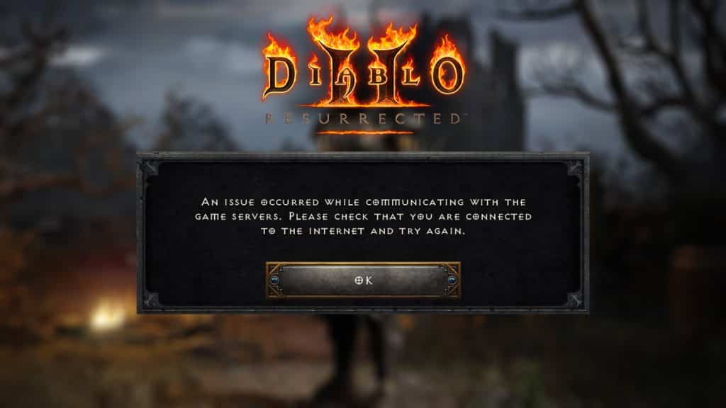 Diablo 2 disconnect message