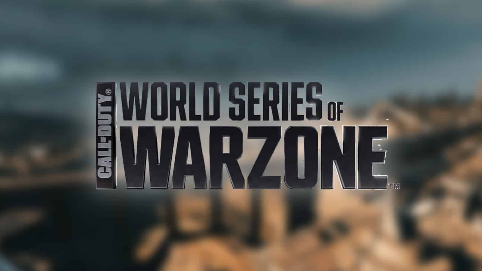 World series of warzone logo with Verdansk background