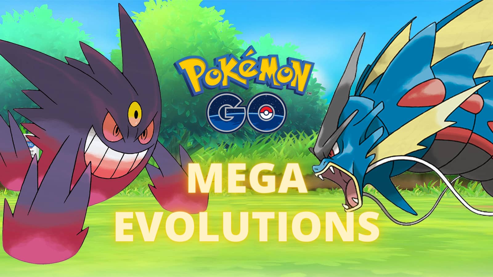 Mega Gengar and Mega Gyarados in Pokemon Goi