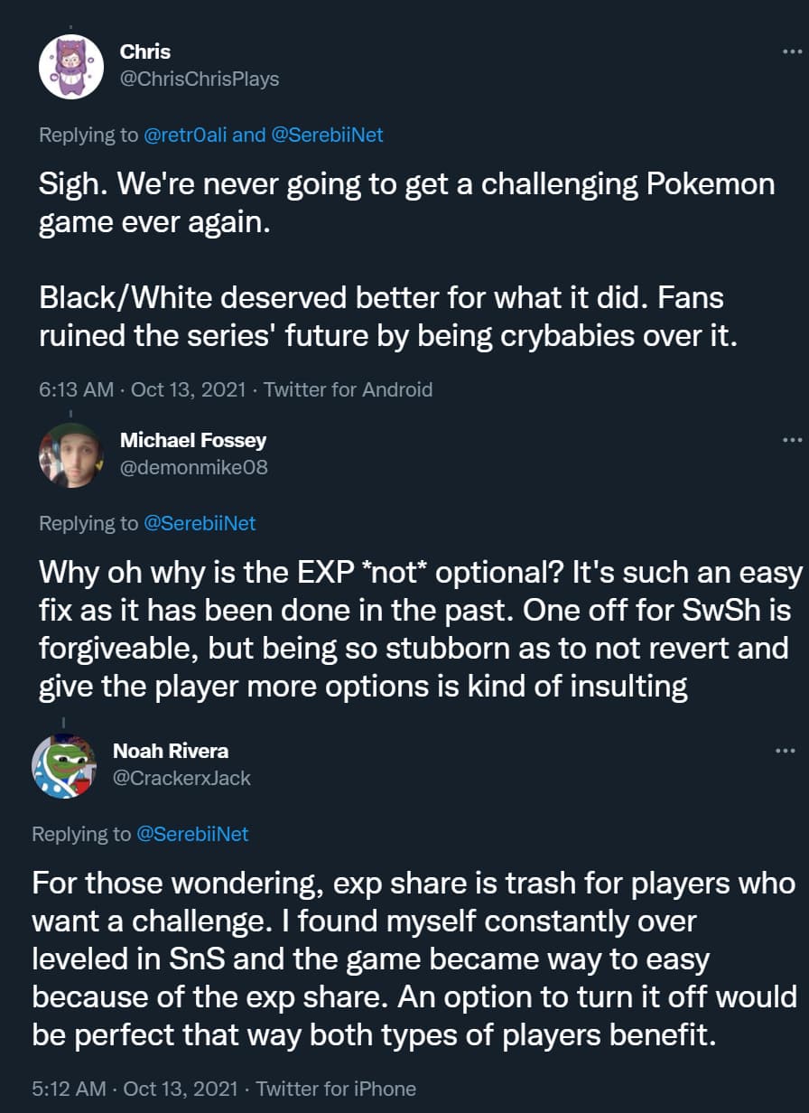 Pokemon fans angry tweets about Brilliant Diamond & Shining Pearl Exp share.