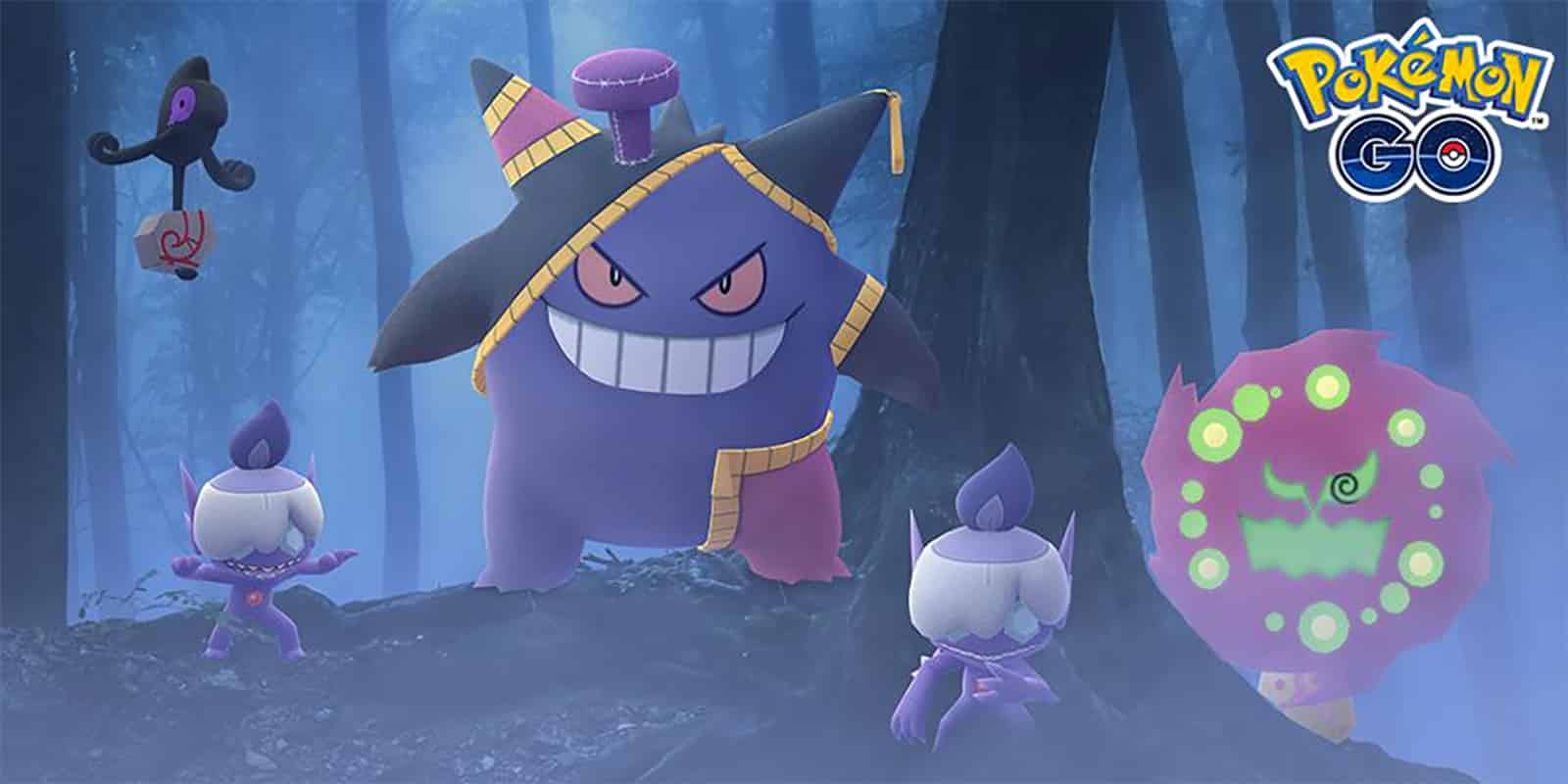 Halloween themed Gengar and Yamask in Pokemon GO