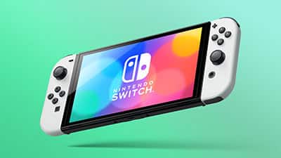 Switch OLED in handheld mode