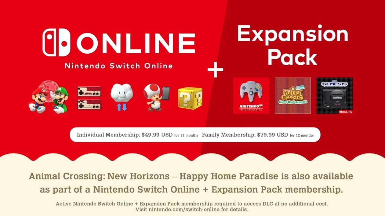nintendo switch online expansion pack