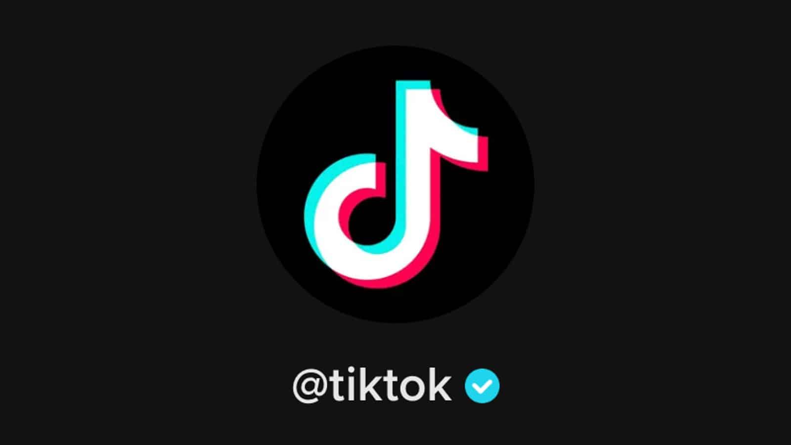TikTok logo with the verified badge