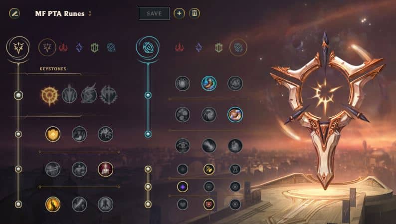 Miss Fortune Press The Attack rune page in League of Legends Season 11