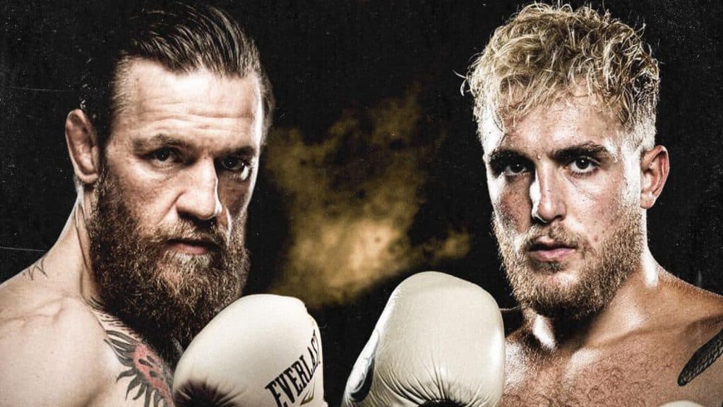 Jake Paul fight Conor McGregor poster