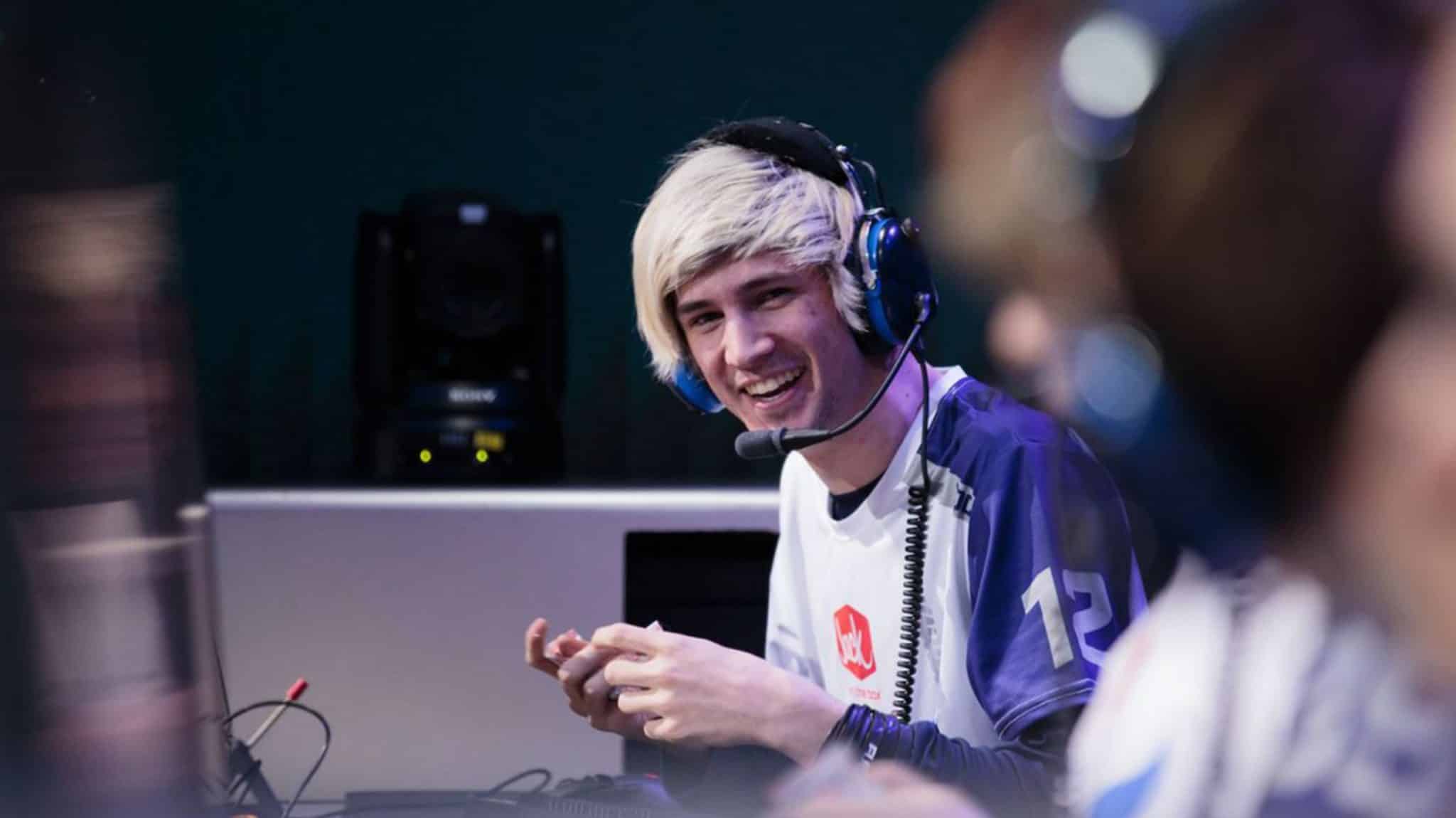 xQc on stage in the Overwatch league