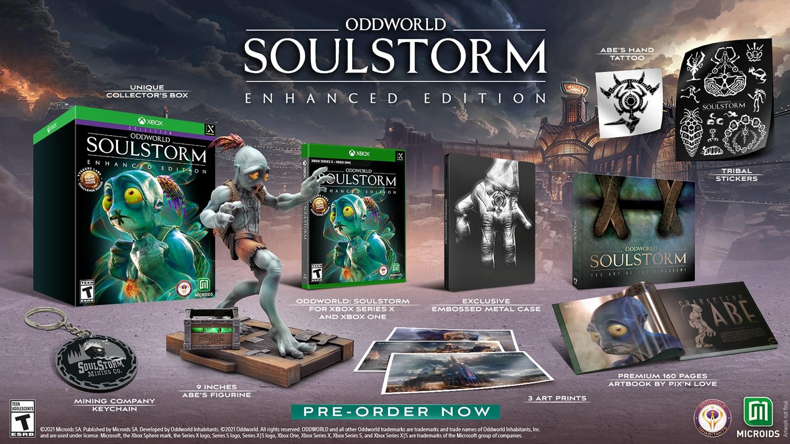 The Collectors Edition bonuses for Oddworld Soulstorm Enhanced Edition