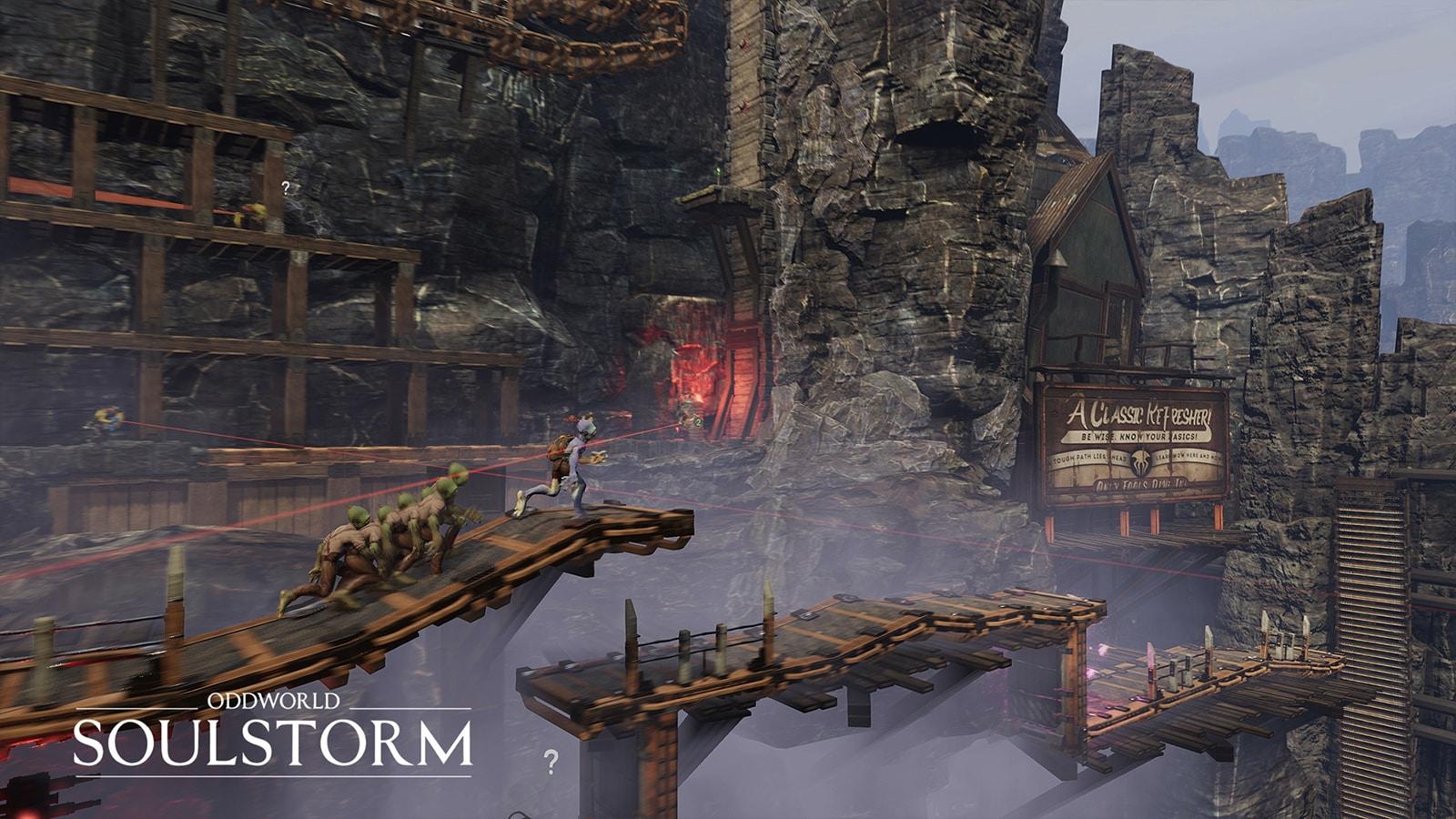 A screenshot of Oddworld Soulstorm