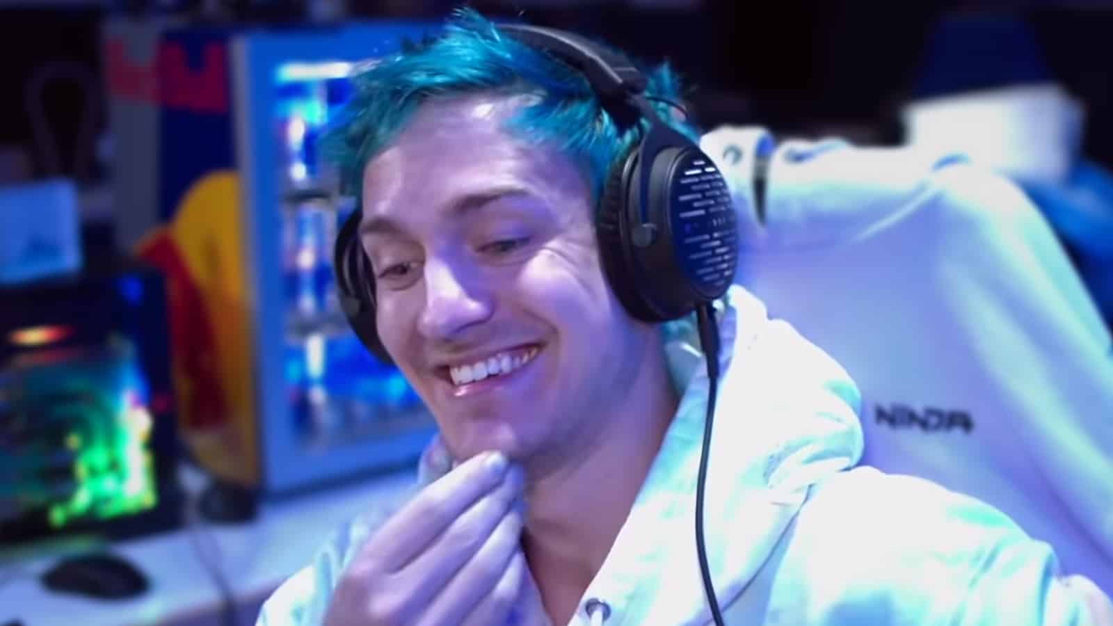 Ninja smiles into camera after Twitch claims