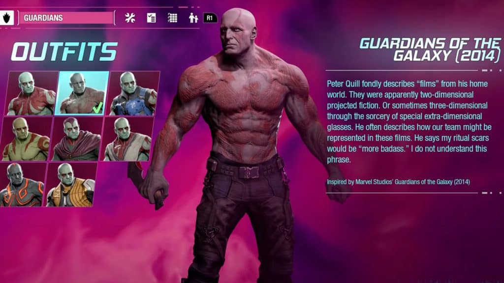 Drax MCU Outfit