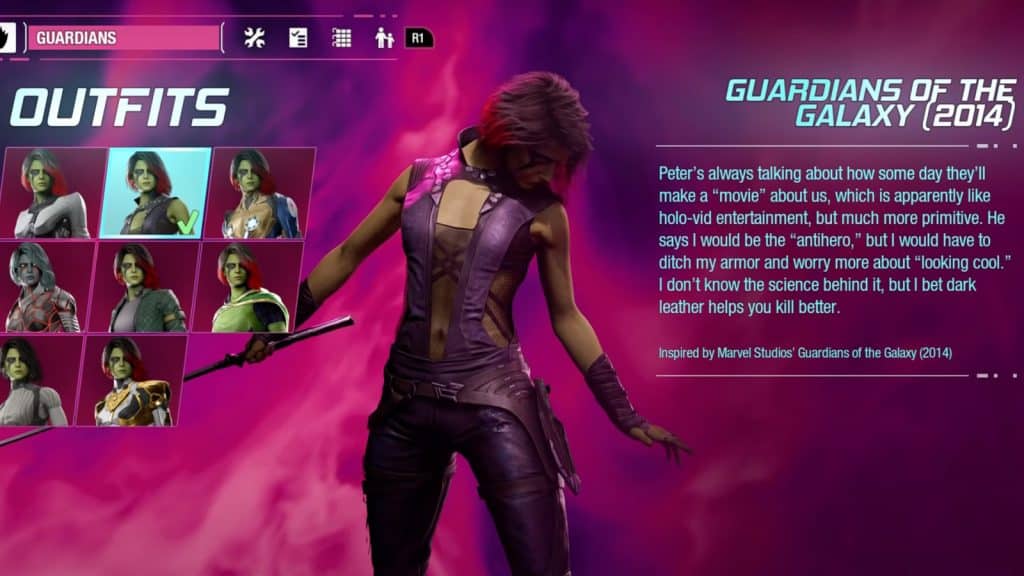 Gamora MCU Outfit