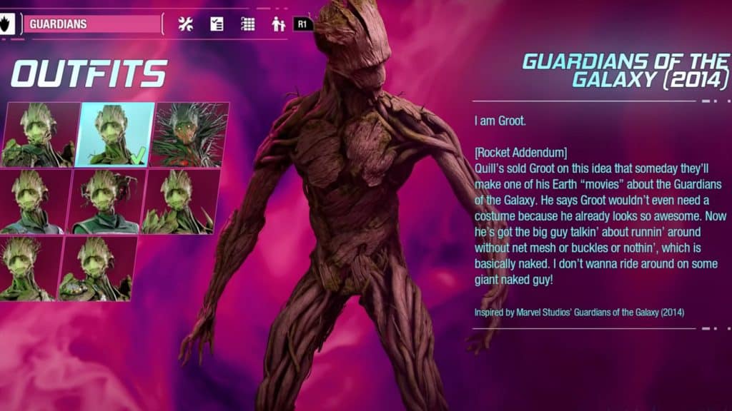 Groot MCU outfit