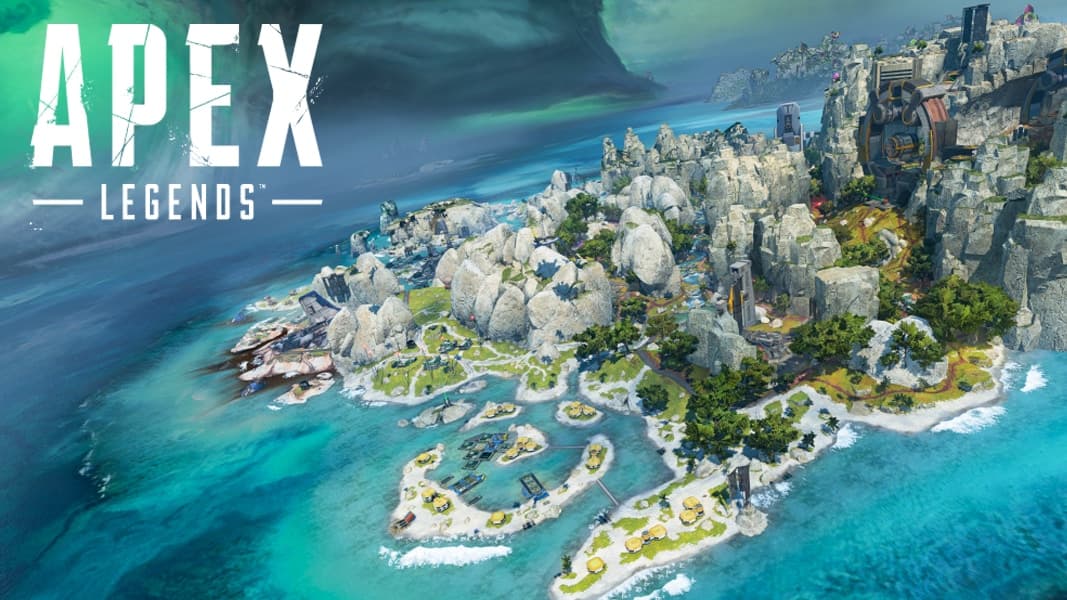 Apex Legends Storm Point Map with logo