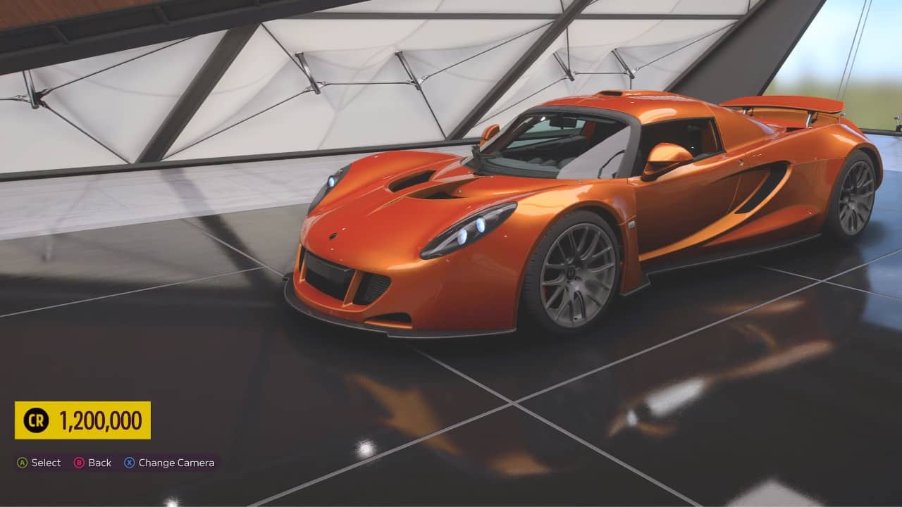 A screenshot of the Hennessey Venom GT
