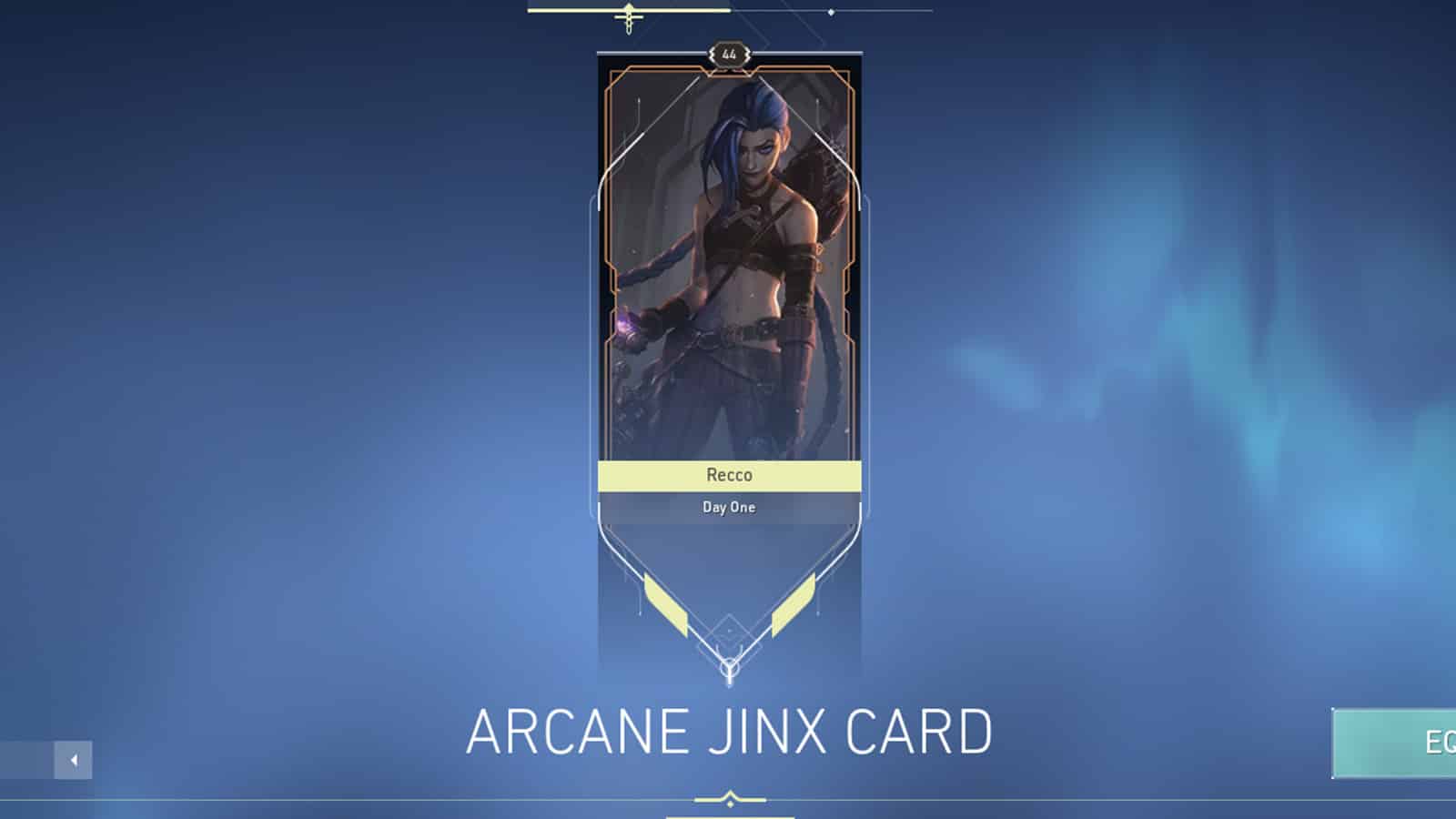 Valorant Arcane Jinx Player Card