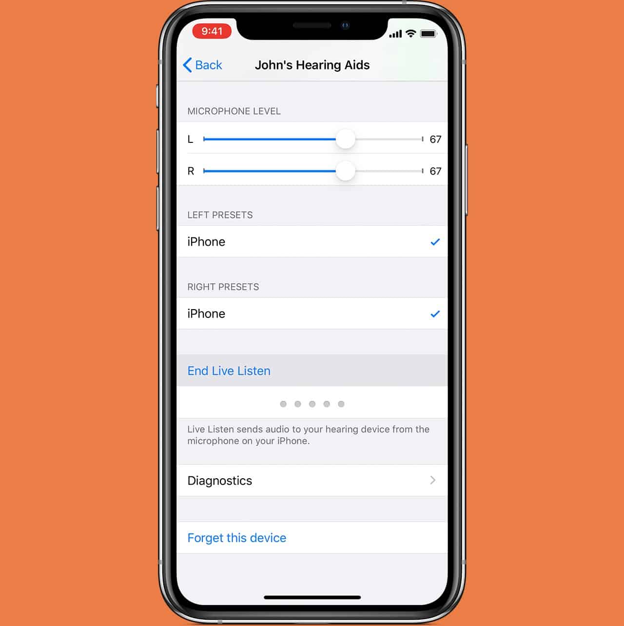 Live Listen features Apple's iPhone settings as seen in Viral Tiktok Hack
