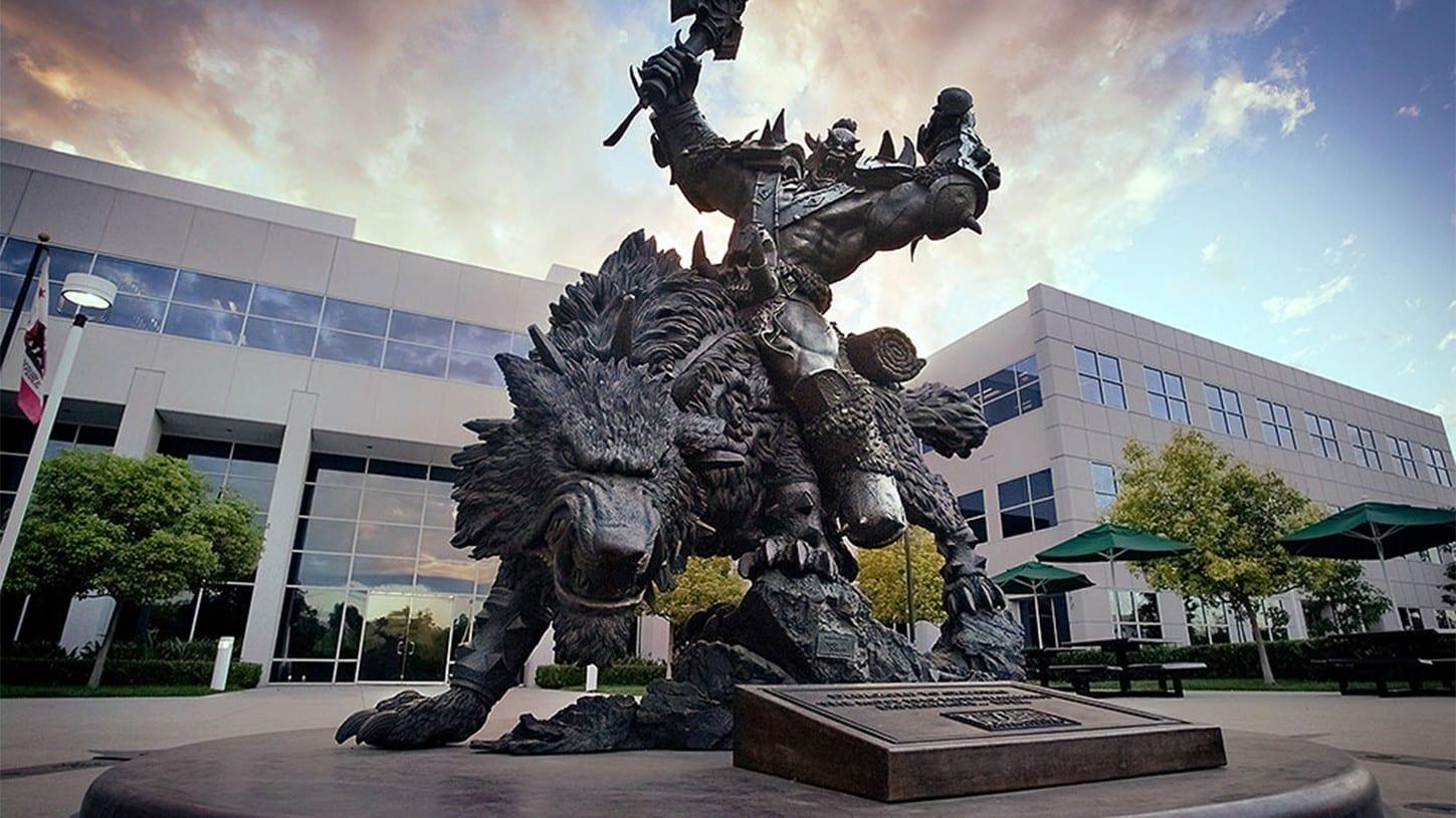 activision blizzard hq world of warcraft statue