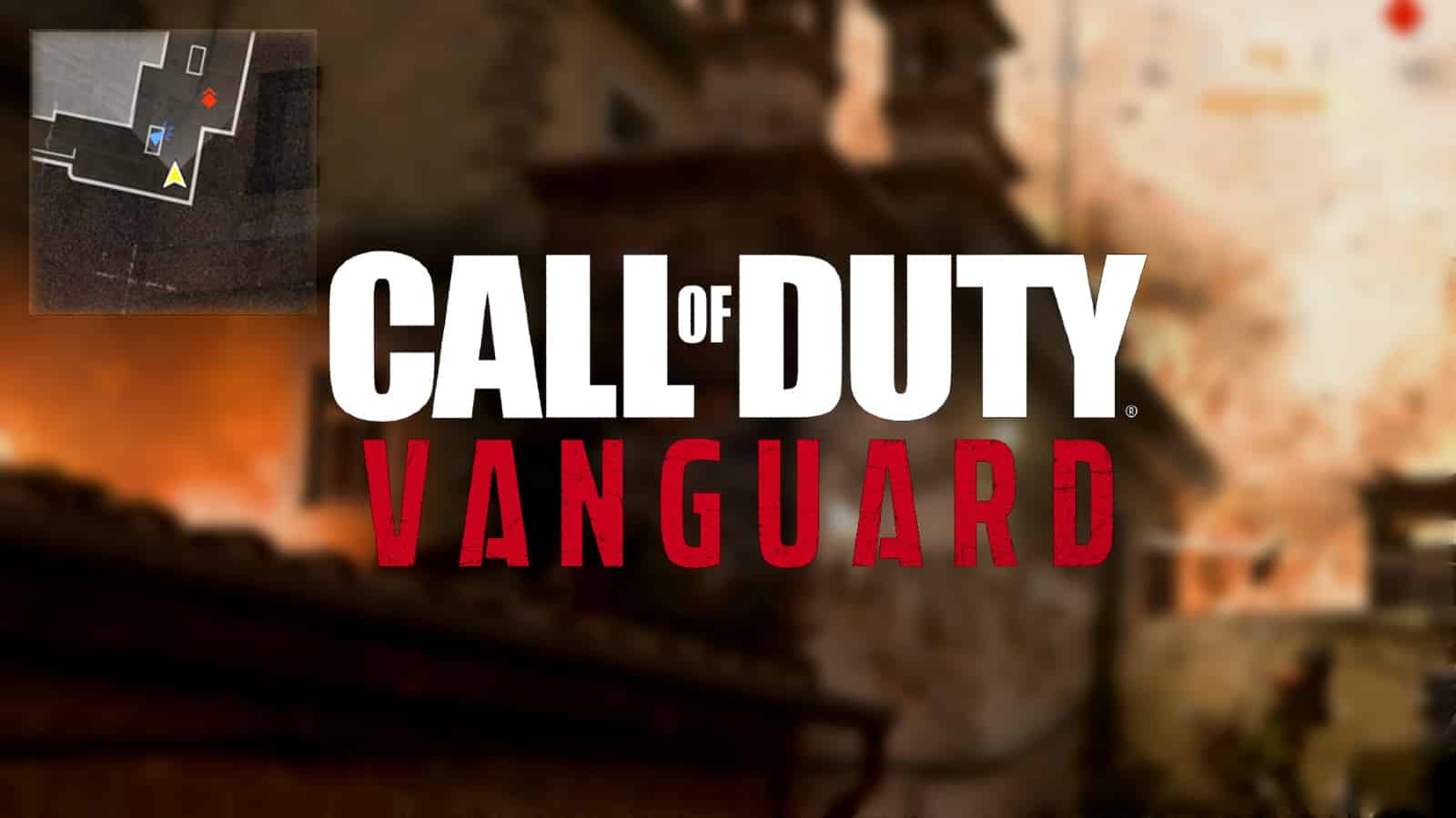 Call of Duty Vanguard logo with CoD minimap