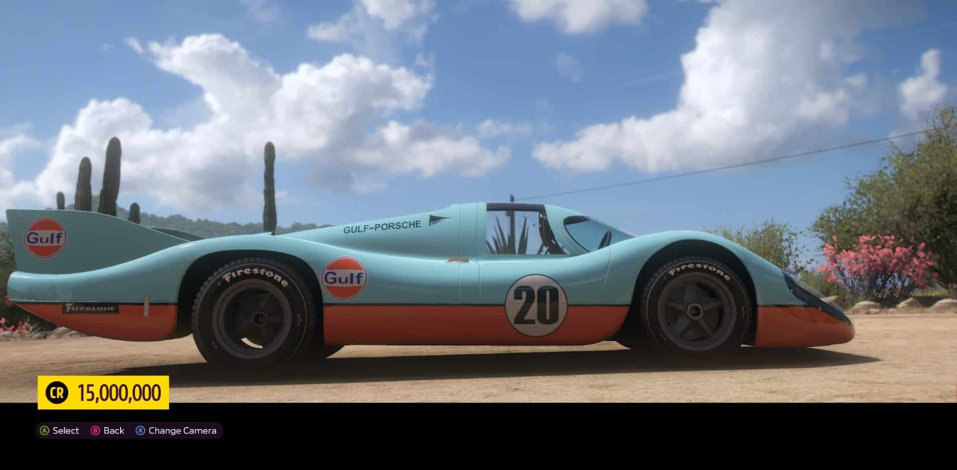 Porsche 917 LH, one of the best rally cars, under the open skies of Forza Horizon 5