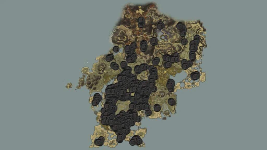 Iron Ore Locations New World Map Graphic