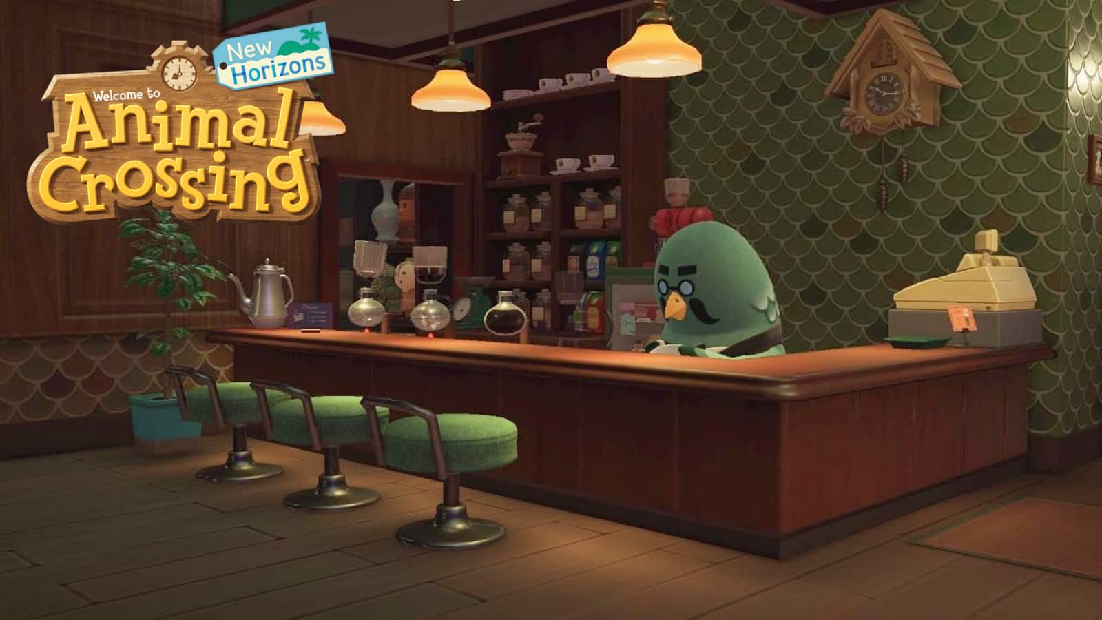 Animal Crossing New Horizons Brewster in The Roost cafe