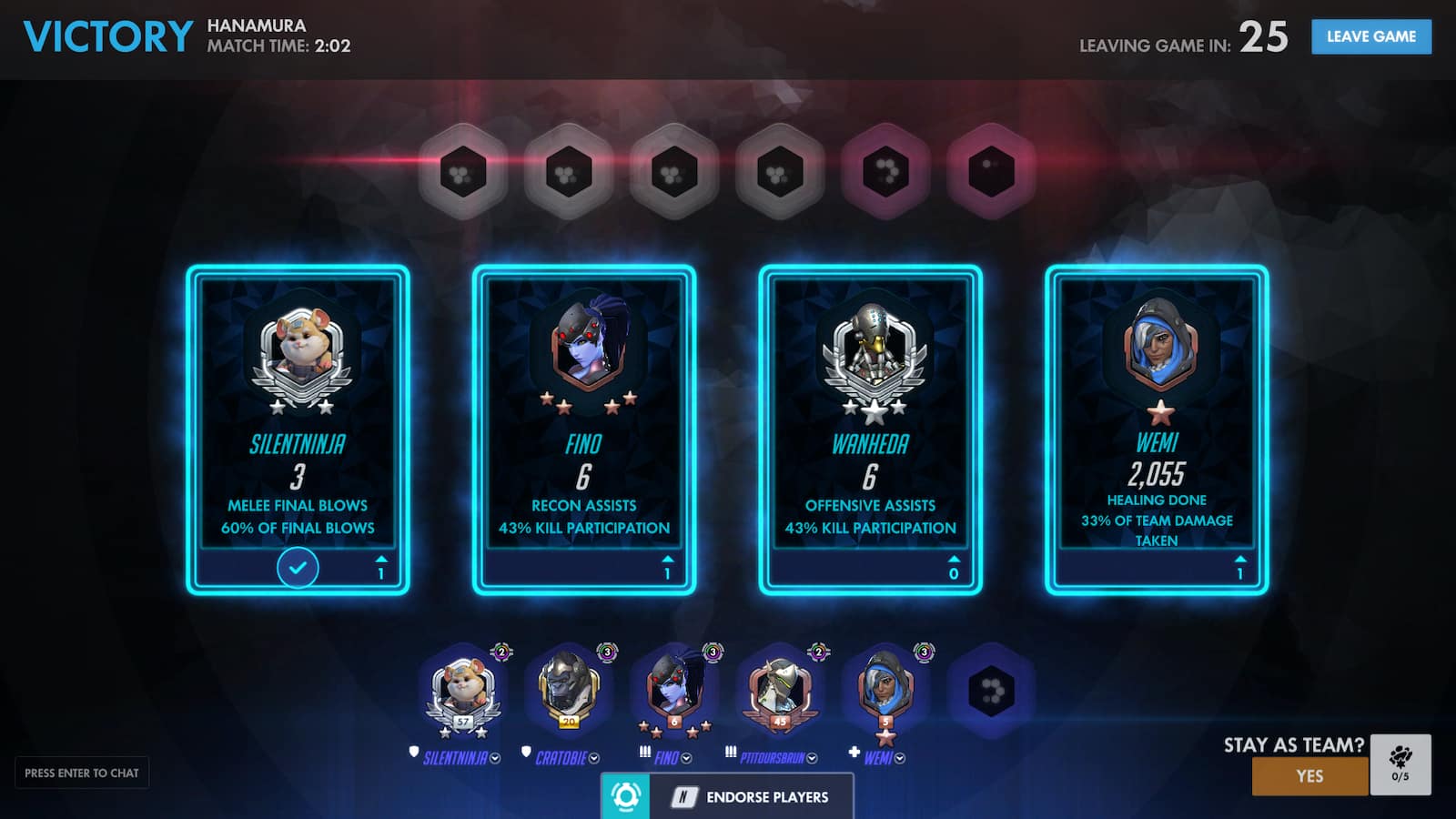 overwatch post game player cards