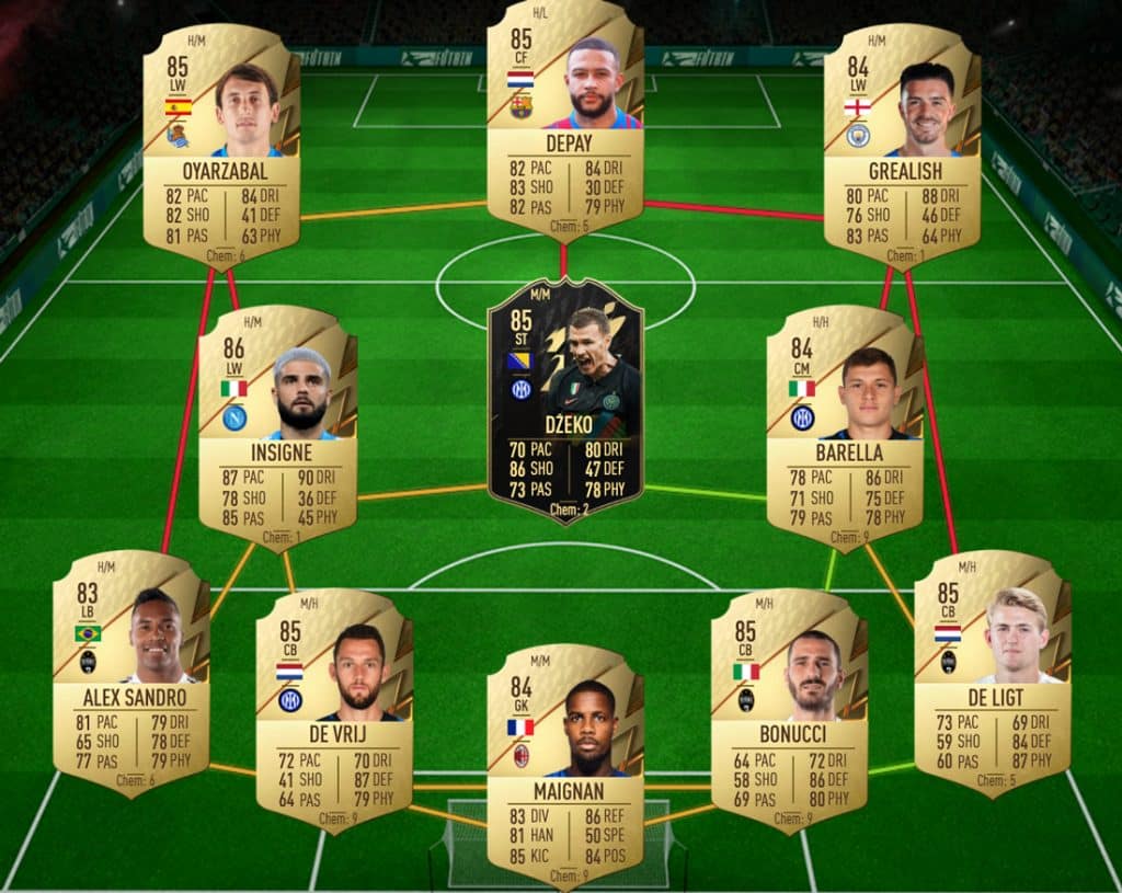 ICON upgrade SBC 85 rated squad solution
