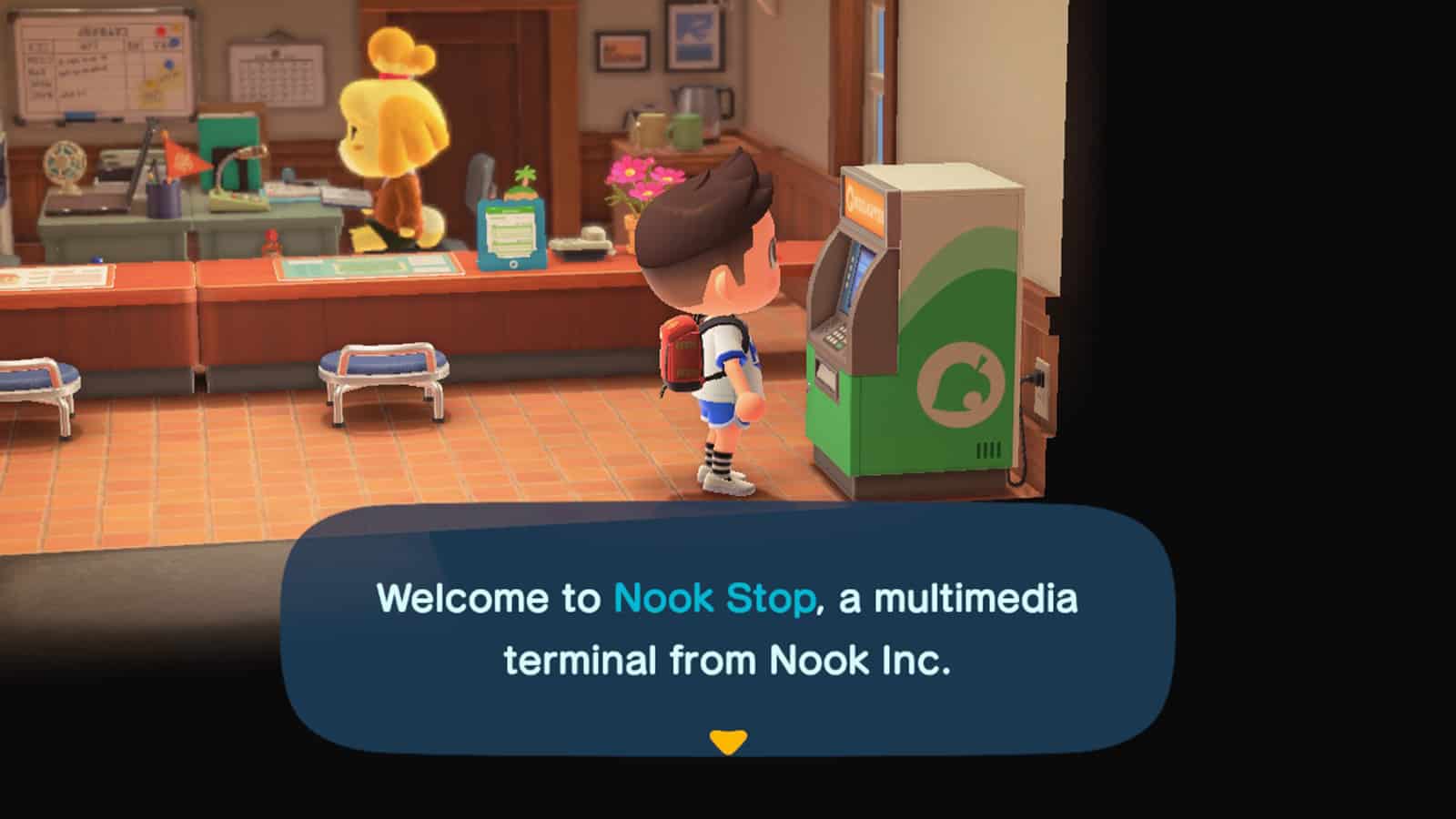 The Nook Stop terminal in Animal Crossing New horizons