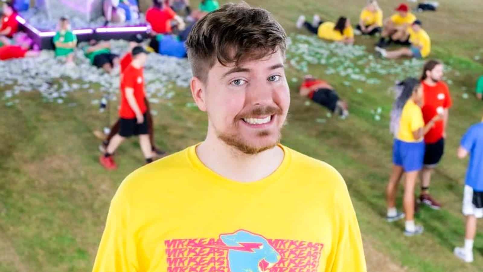 MrBeast stands in front of the camera