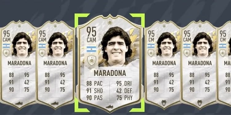 Diego Maradona on FUT transfer list.