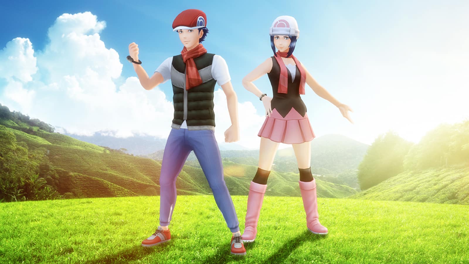 avatars wearing sinnoh costumes in pokemon go