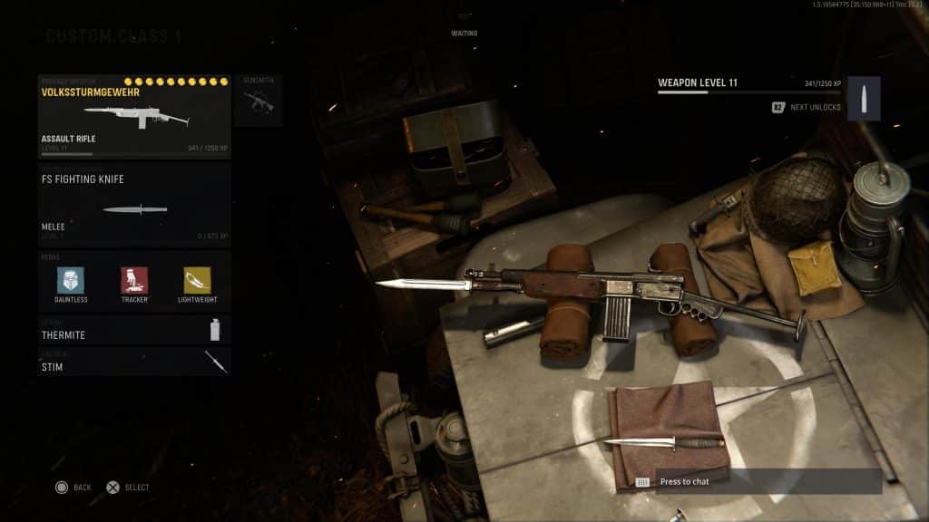 A screenshot of the CoD Vanguard Gunsmith